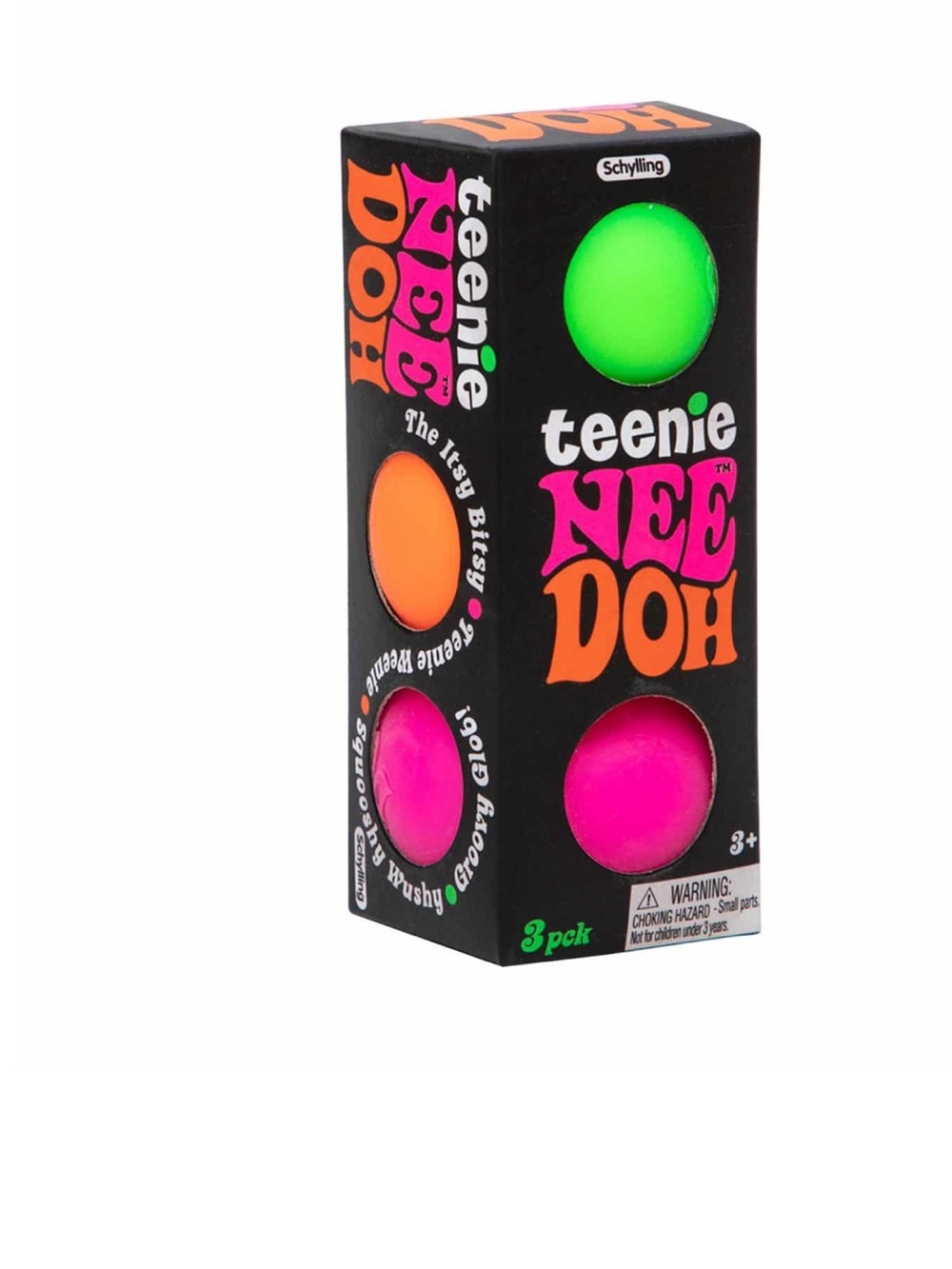 Teenie Nee Doh 3-Pack Bright Play Set - Green, Orange, Pink